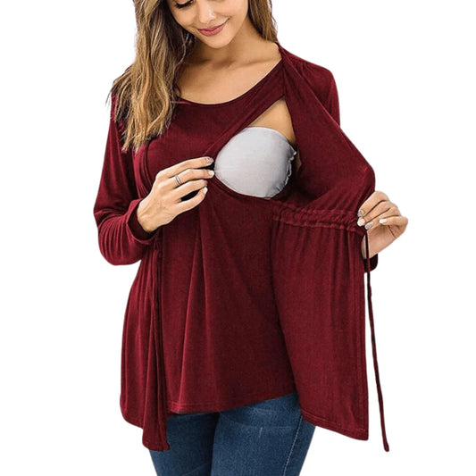 Women’s Nursing Top Double Layer